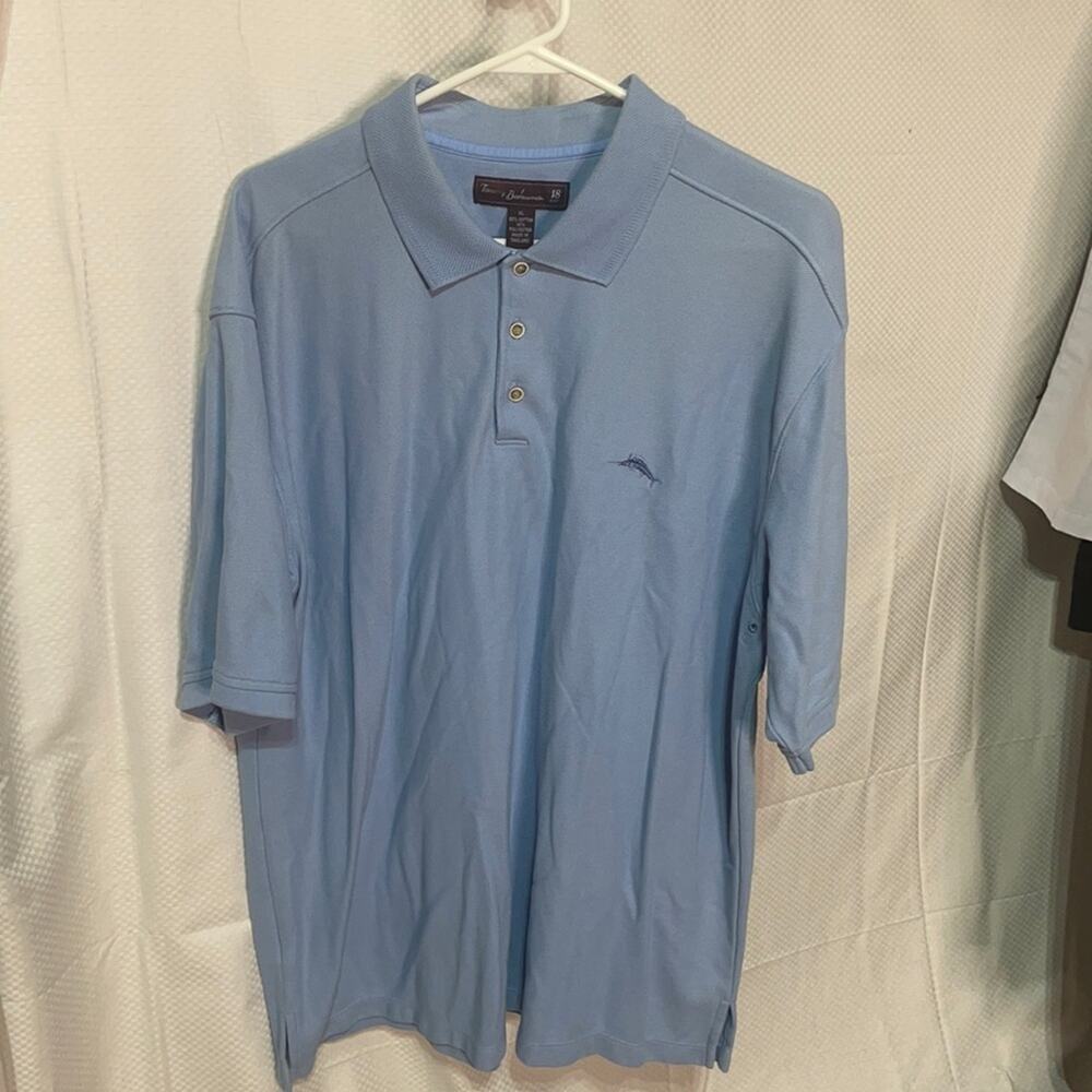 Tommy Bahama xl light blue pique polo worn once